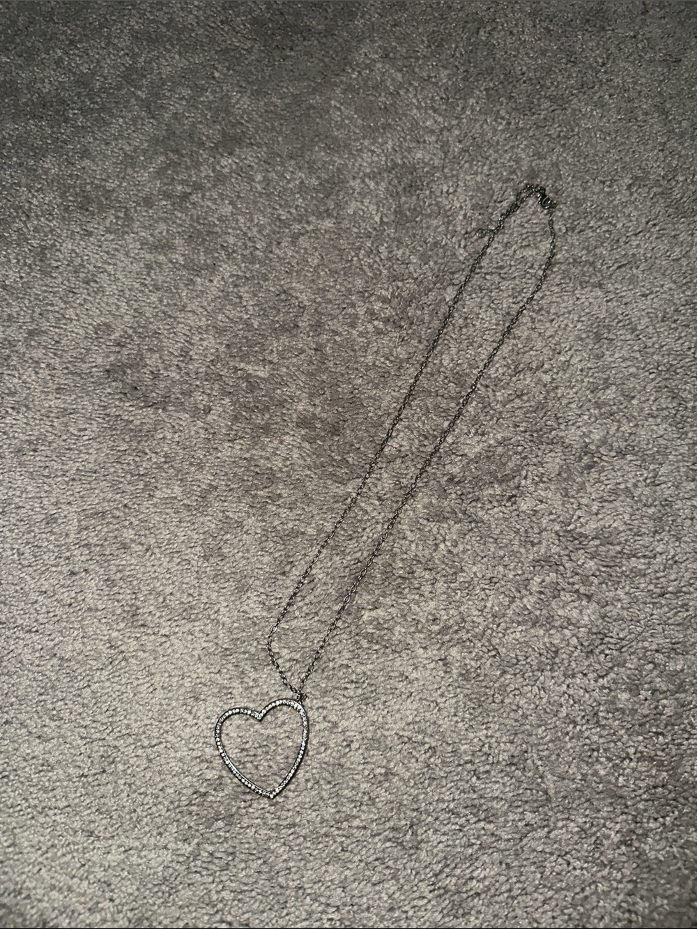 Long heart necklace